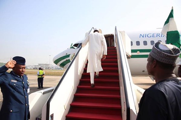 President Buhari jets out