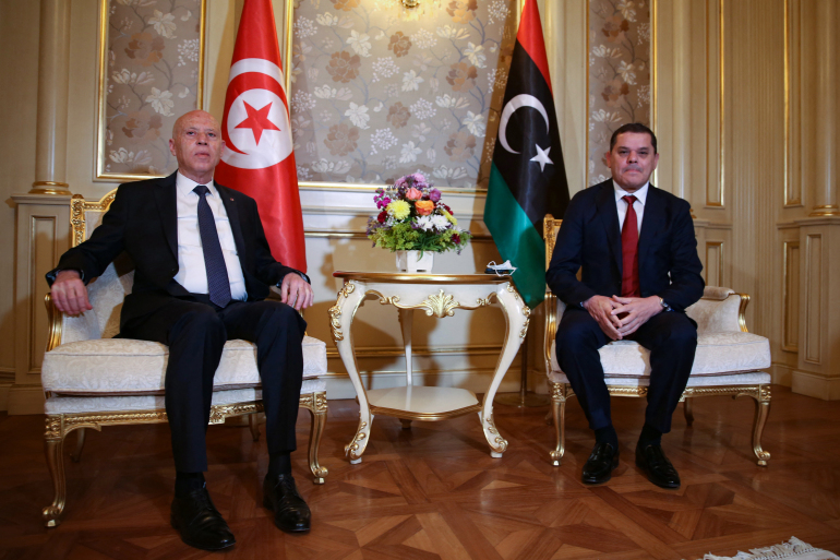Tunisian president visits Libya for talks with new interim government