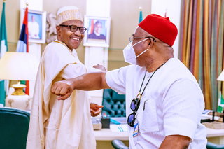 Buhari inaugurates road projects in Owerri, applauds Gov. Uzodinma