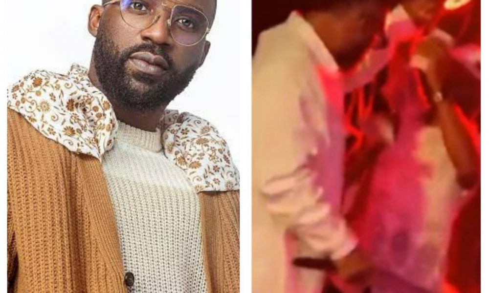 Singer Iyanya reacts to pushing fan off stage