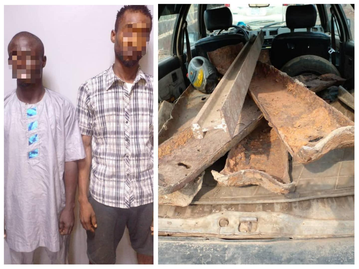 Police arrest suspects with vandalised rail tracks