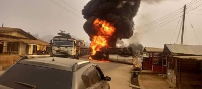 Property razed as fire guts tanker in Ondo