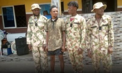 Suspects in military uniform arrested for robbery