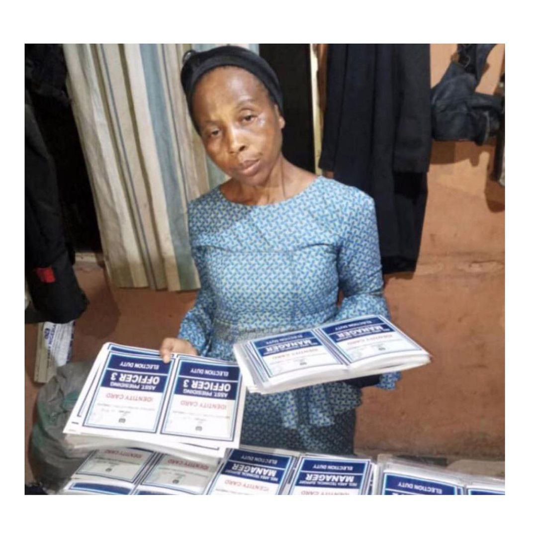 Police arrests woman caught with over 500 laminated electoral materials 