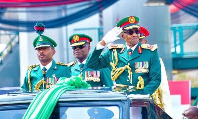 Buhari Arrives Army Parade In Military Uniform