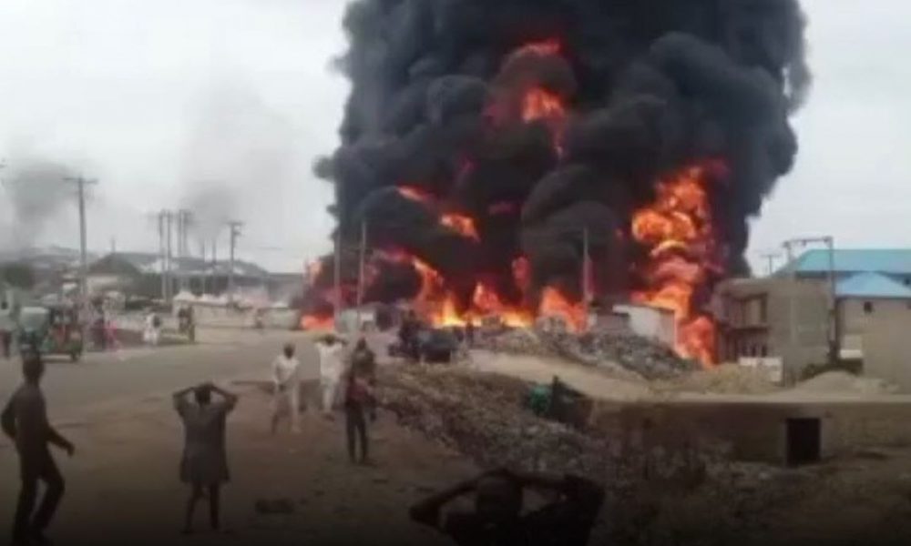 At least six people dead as petrol tanker guts fire