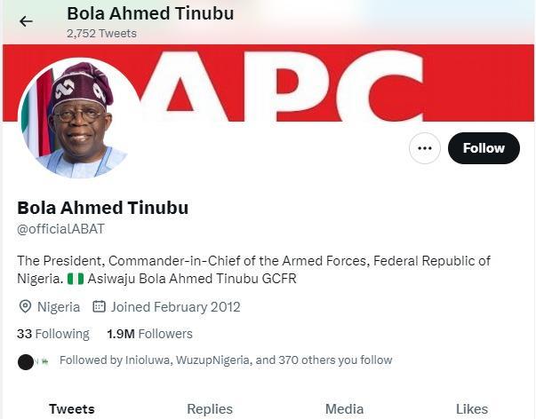 Twitter removes Tinubu’s verification badge