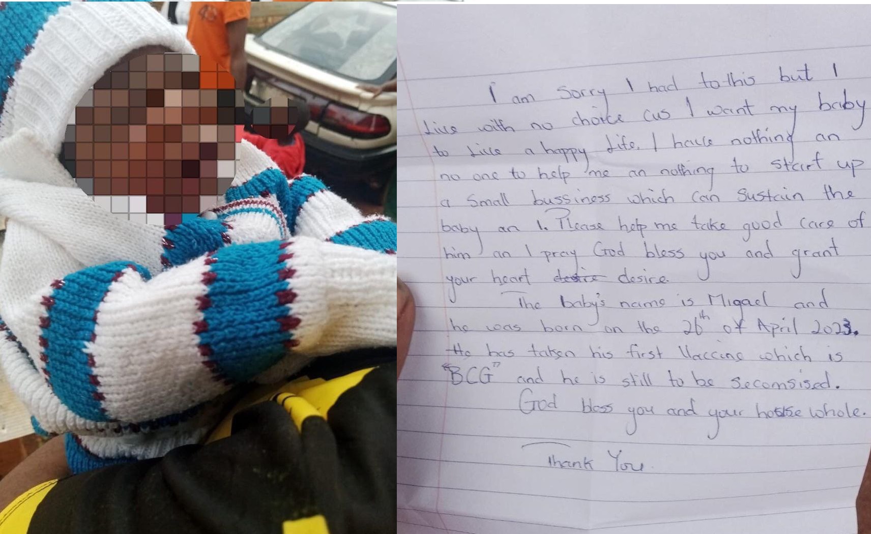 Nursing mom dumps her newborn baby, leaves heartbreaking notes