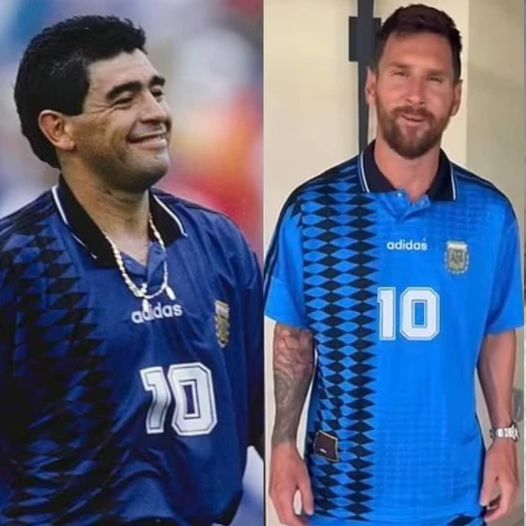 Messi pays tribute to Maradona, poses with jersey from USA '94 World Cup