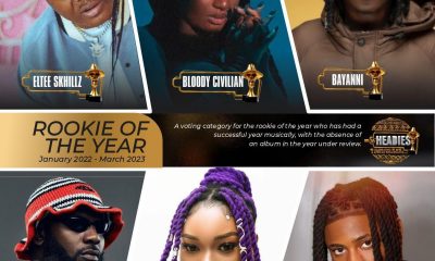 Headies Awards: Guchi, Bayanni others nominated for ‘Rookie of the Year’ category