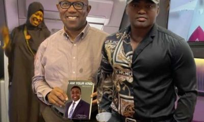 Reactions as photoshopped photo of Obi and Simon Ekpa on a flight surface online