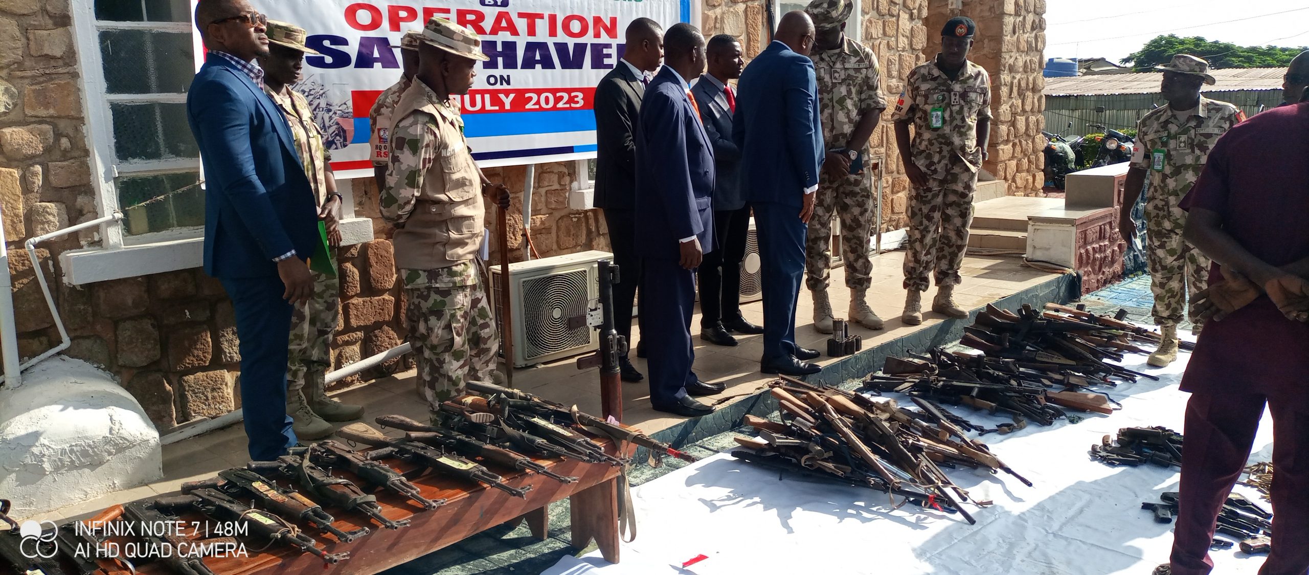Military hands over 130 recovered illicit arms to NCCSALW