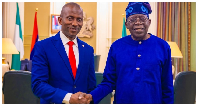 Tinubu receives EFCC Acting Chairman at State House