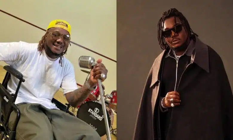 Celebrities hail as rapper CDQ resurfaces in wheelchair after ghastly car crash