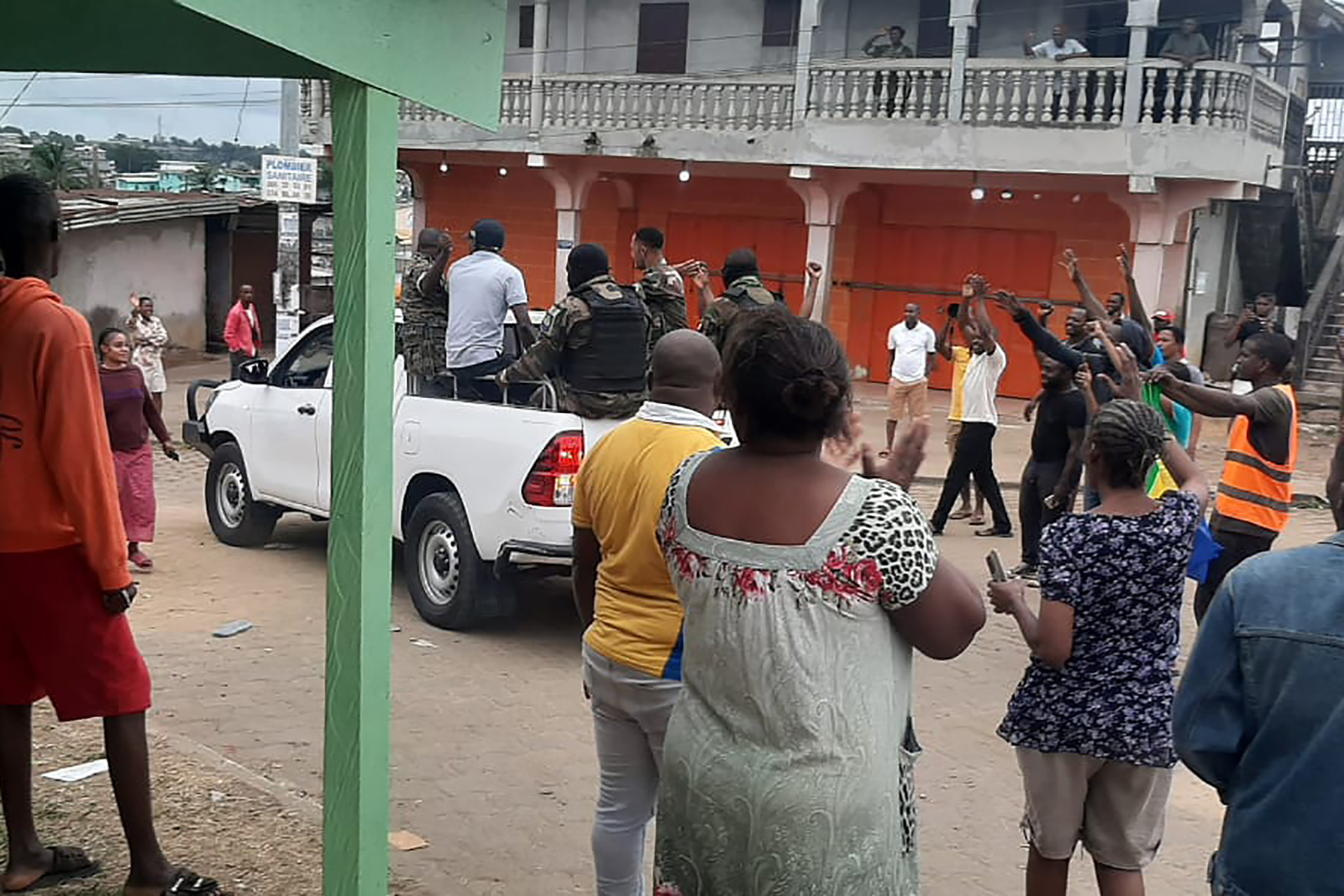 Gabonese celebrate army overthrow of Ali Bongo