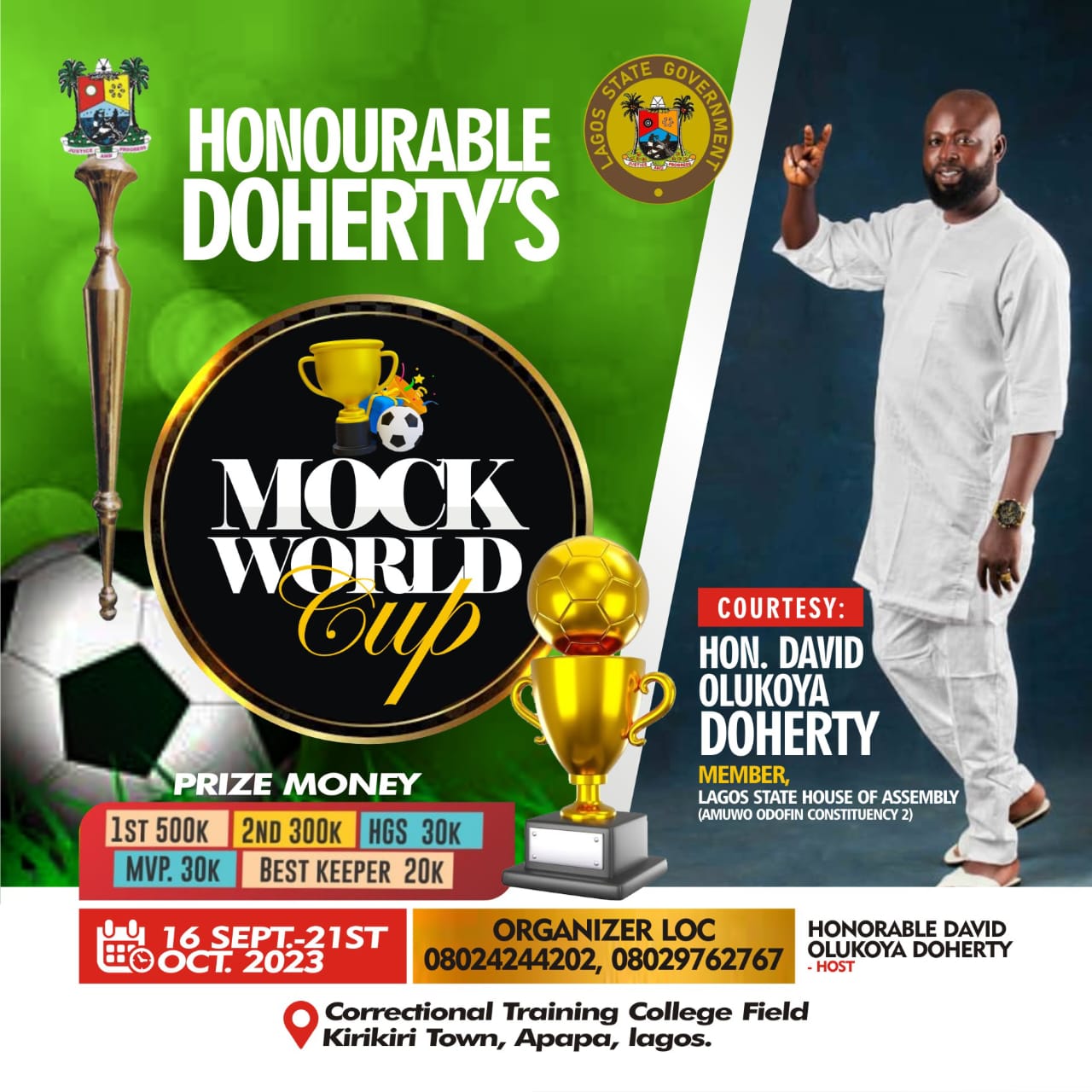 Football: Doherty set to host Mock World Cup in Amuwo-Odofin