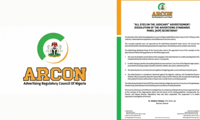 ARCON orders removal of "All eyes on the Judiciary" Billboards