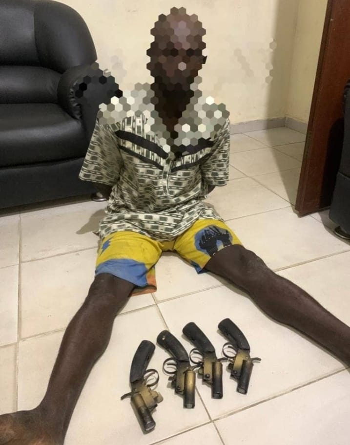 Police nab suspected armed robber in possession of guns