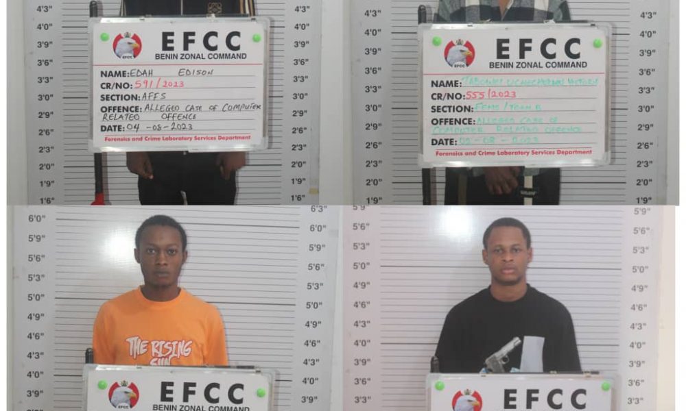 Court jails 19-year-old, 3 others to jail for internet fraud in Benin City