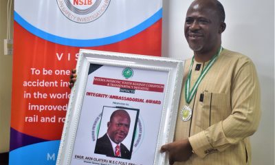NSIB DG Bestowed with Integrity, Anti-corruption Award