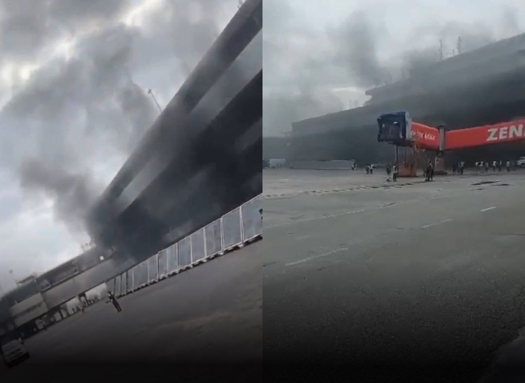Breaking: Fire guts Lagos international airport