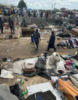 Lagos demolishes illegal structures on blue rail line