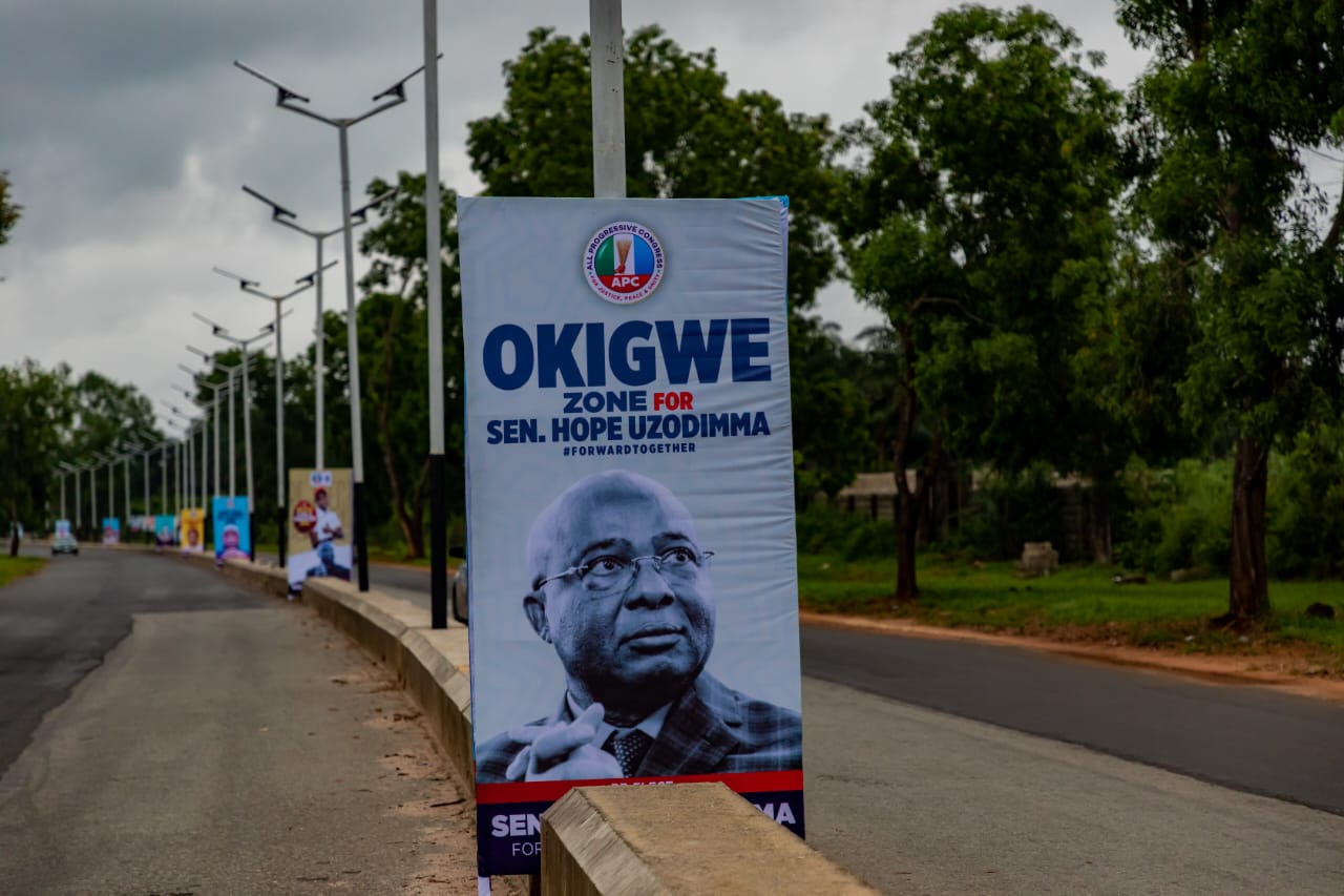 Imo guber: Uzodimma dwarfs other contestants as billboards adorn Owerri, Okigwe, other zones