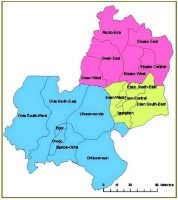 Map showing local government areas in Edo State 