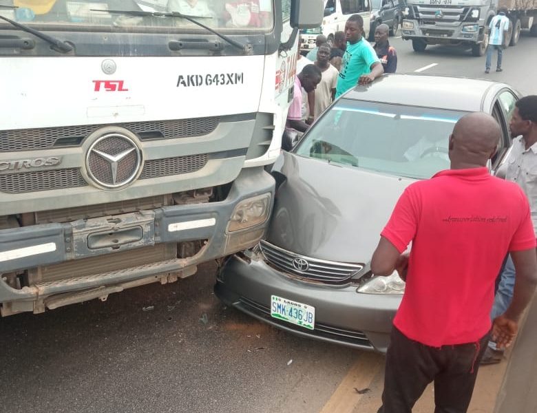 Truck, Car Collide On Lagos-Ibadan Highway