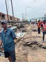 A Special Squad led by ACP Bayo Suleiman has continued the demolition of illegal stalls and shanties on the Lagos-Badagry Expressway.