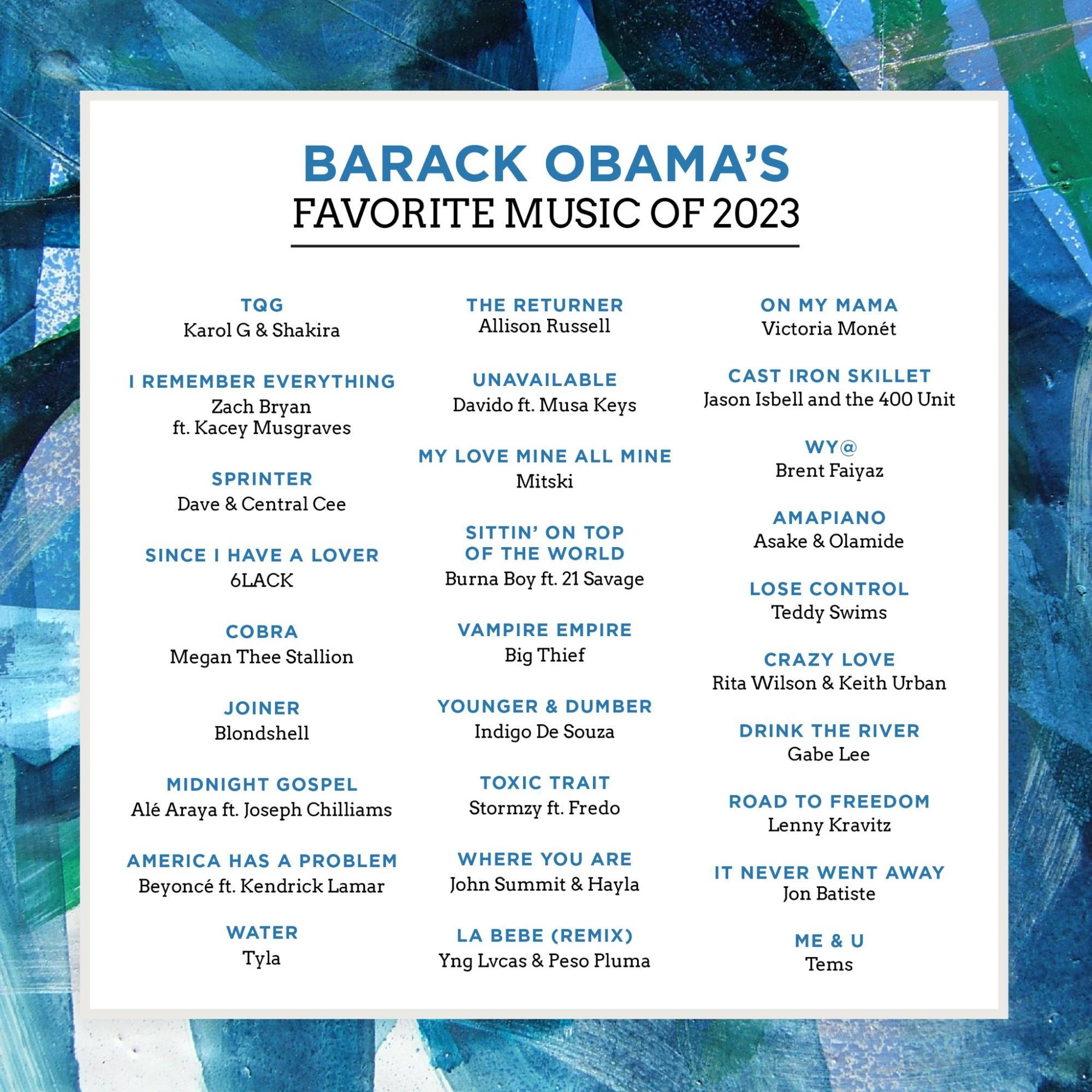 Davido's 'Unavailable', others make Obama's 2023 favourite music list