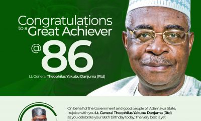 Fintiri congratulates Danjuma on 86th birthday