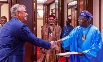 Tinubu receives Credence Letters from 3 Ambassadors at State House