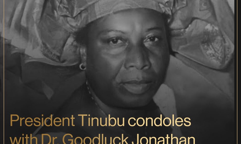 Tinubu condoles with Jonathan over death of elder sister