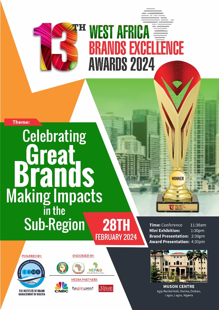 Institute of Brand Management of Nigeria to hold Brands Excellence Awards