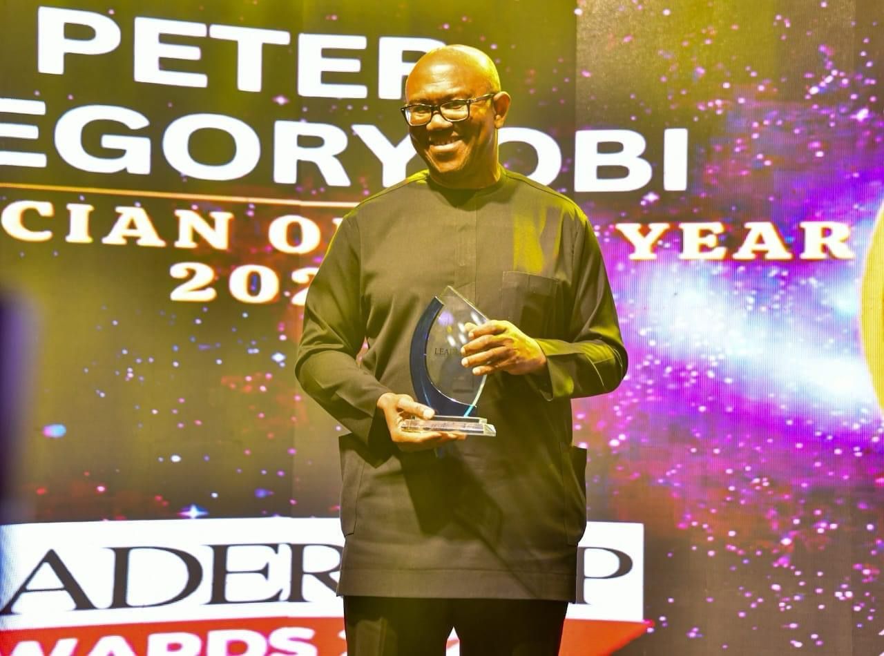 Obi celebrates Politician of the Year Award of Leadership Newspaper