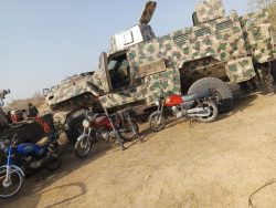 Troops overrun Boko Haram/ ISWAP stronghold in Timbuktu Triangle, recover MRAP, gun truck