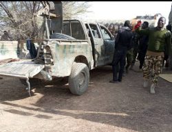 Troops overrun Boko Haram/ ISWAP stronghold in Timbuktu Triangle, recover MRAP, gun truck