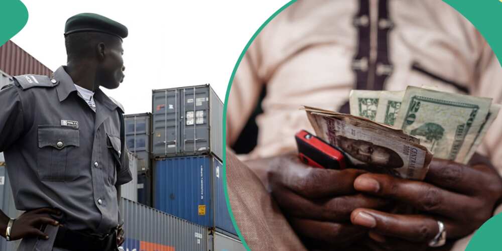 Customs exchange rate for import duties falls below official market rate