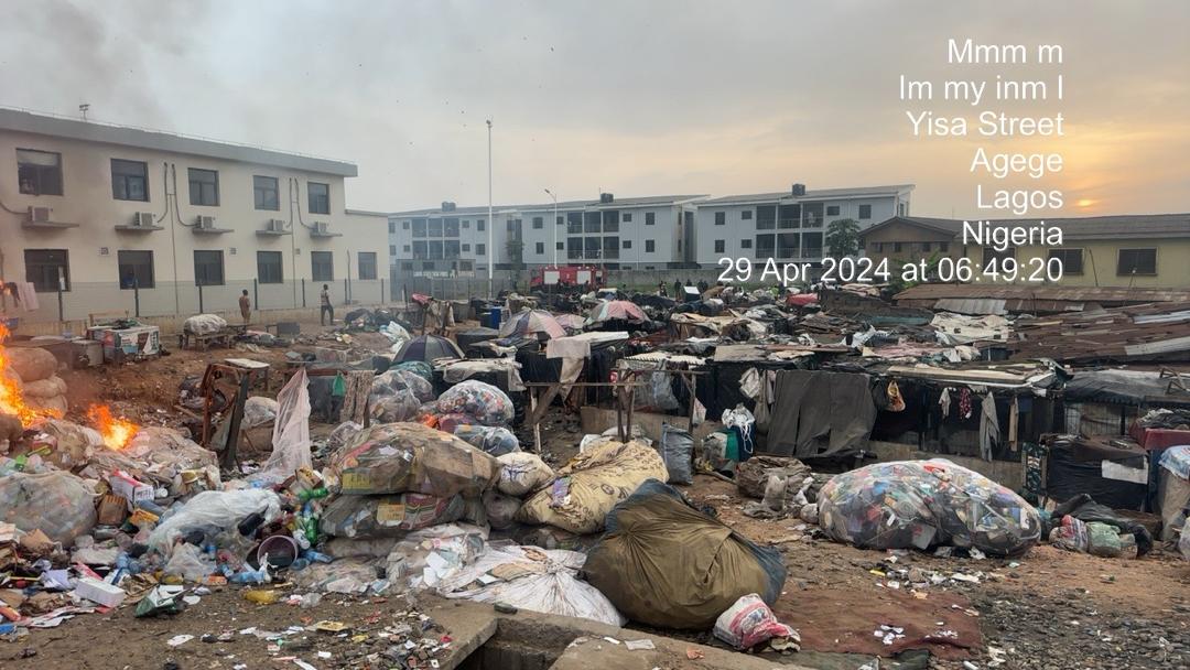 Task force destroys shanties at Agege rail line