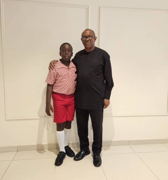 Peter Obi honours graduation invitation of 11-year-old primary school head boy, Tolu