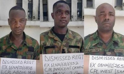 Nigeria Army dismisses 3 soldiers arrested for armed robbery and kidnapping