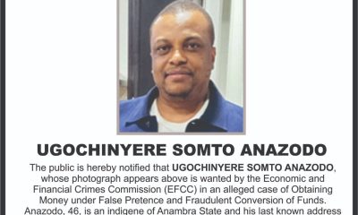 EFCC declares US-based Nigerian, Anazodo, wanted for fraud...