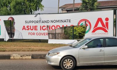Asue Ighodalo billboards vandalized across Edo State