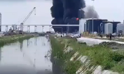Fire outbreak at Dangote refinery