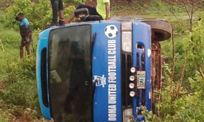 Doma United FC players escape death in bus accident