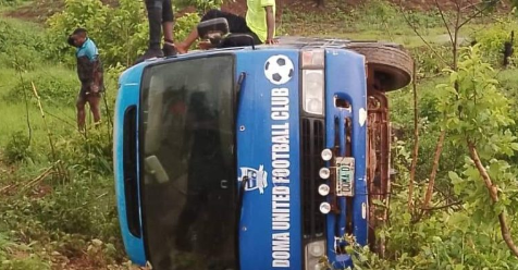 Doma United FC players escape death in bus accident