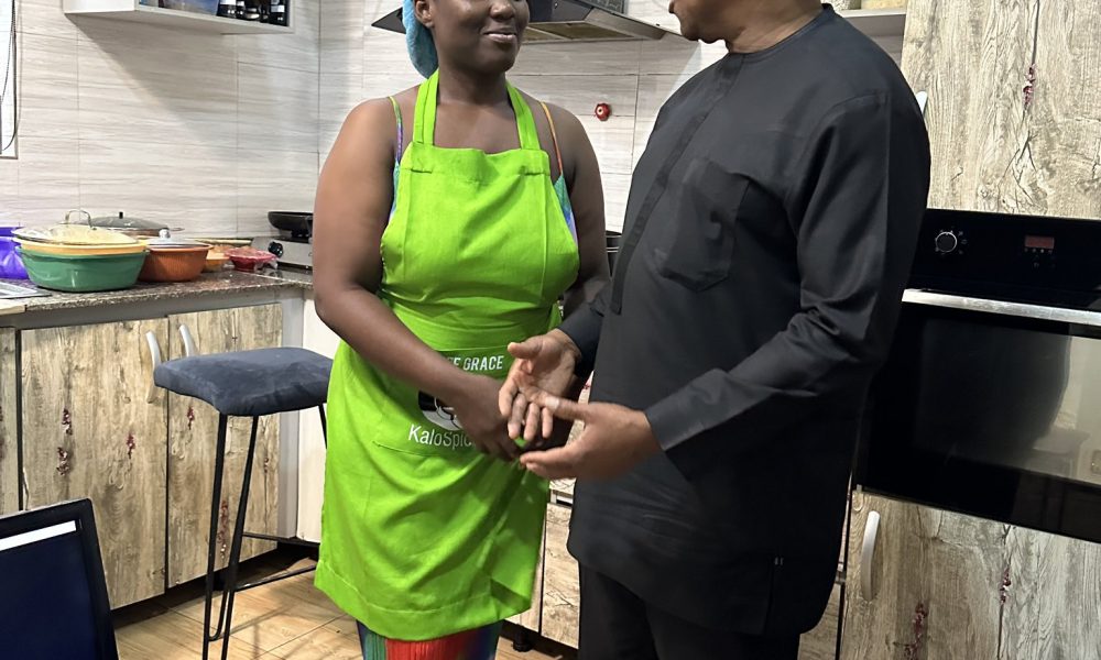 Obi visits Chef Grace Nwaokobia as she breaks Guinness World Record on longest cooking marathon