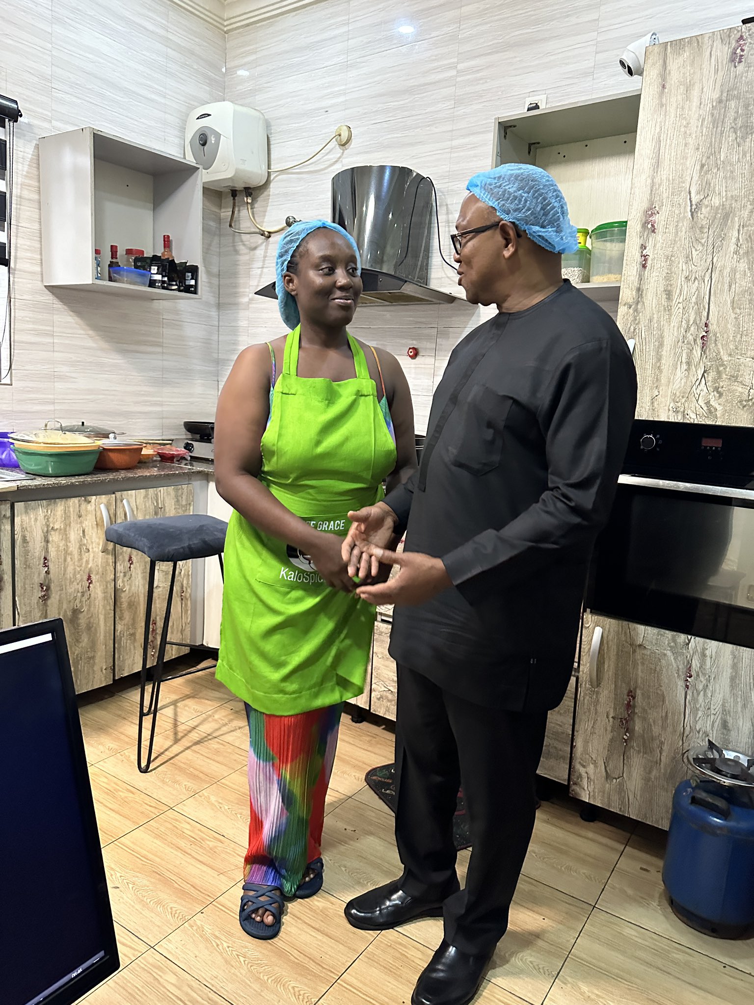 Obi visits Chef Grace Nwaokobia as she breaks Guinness World Record on longest cooking marathon