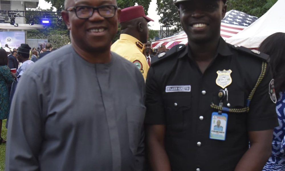 Lagos Police PRO celebrates meeting Peter Obi